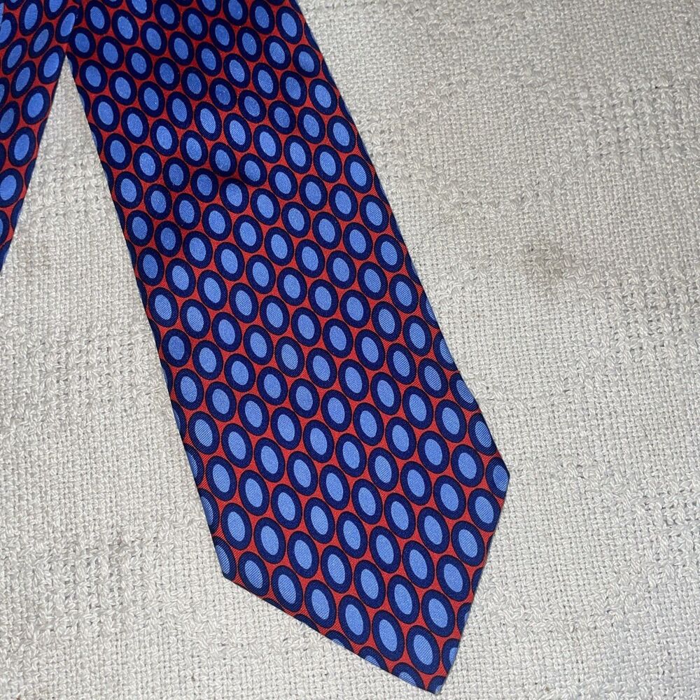 Brooks Brothers 346 Dress Tie Mens Size 57” 3.5” Blue Red Geometric  Business